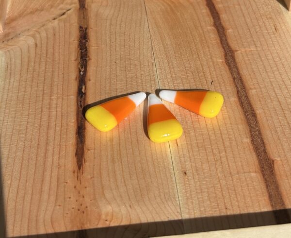 Handmade Set of 3: Glass Candy Corn