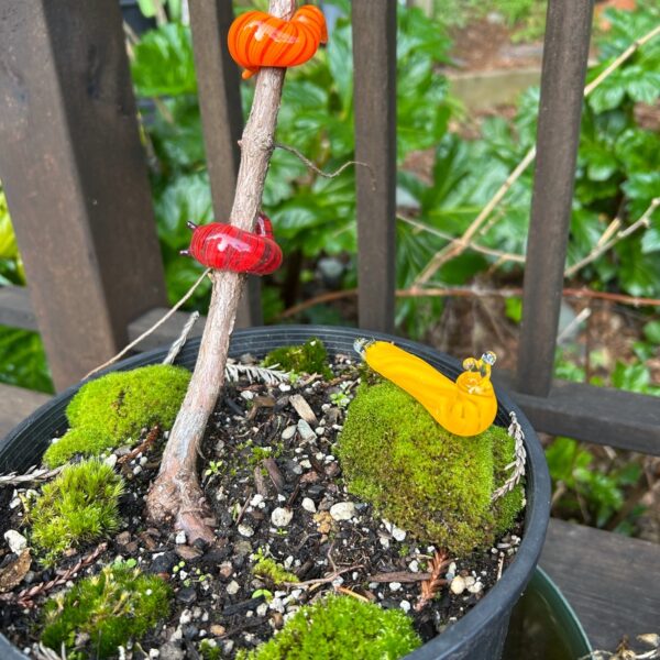 Hand-Sculpted Glass Garden Slugs