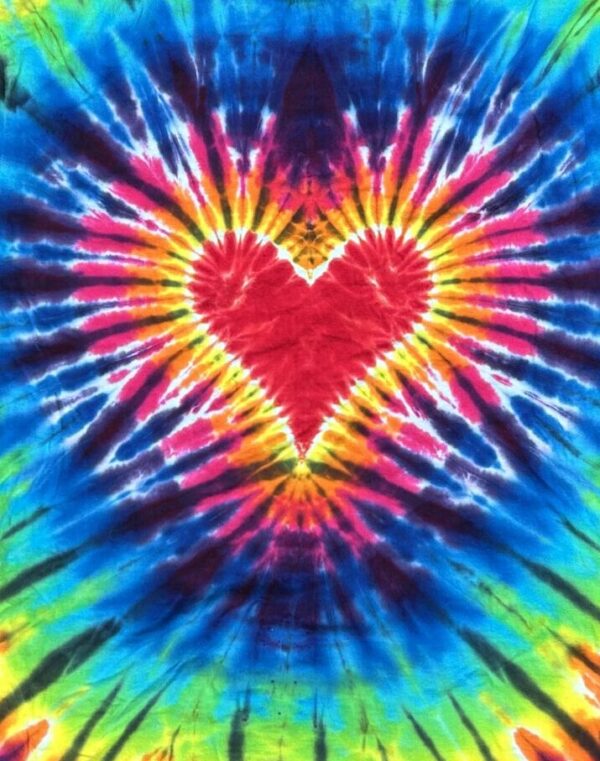 Adult Tie Dye Heart Shirt - Image 2